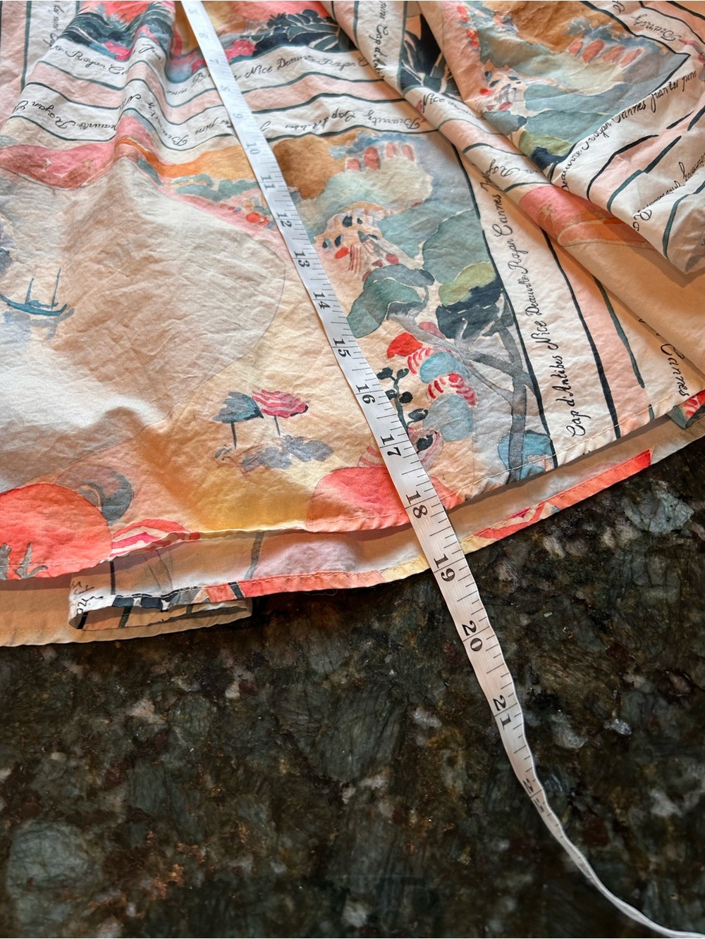 H&M 100% Cotton Graphic Statement Bell Skater Skirt. France. Beachy. Vacation. - Picture 9 of 11
